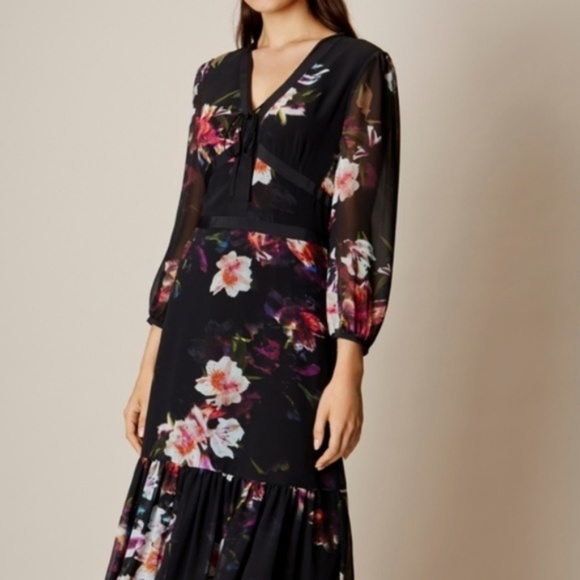 karen millen floral midi dress